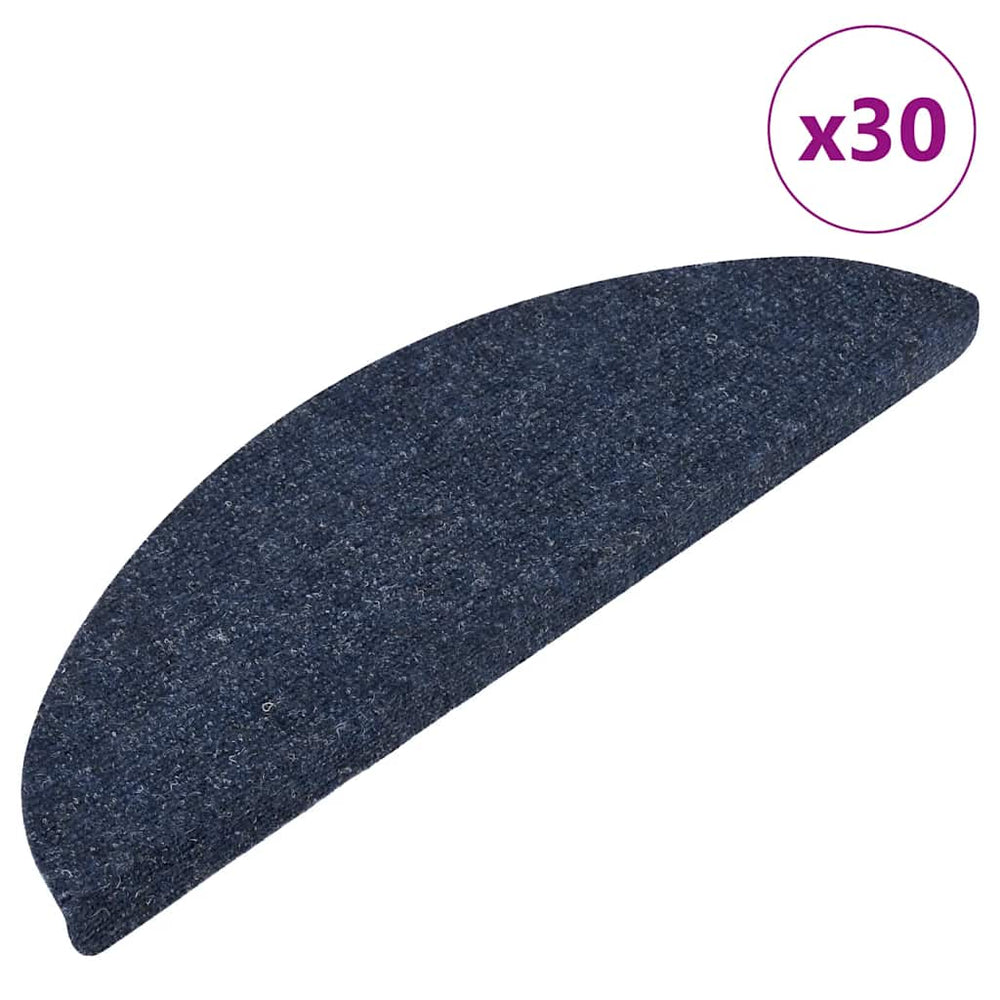 vidaXL Self-Adhesive Stair Treads 30 pcs. Blue 56x17x3 cm