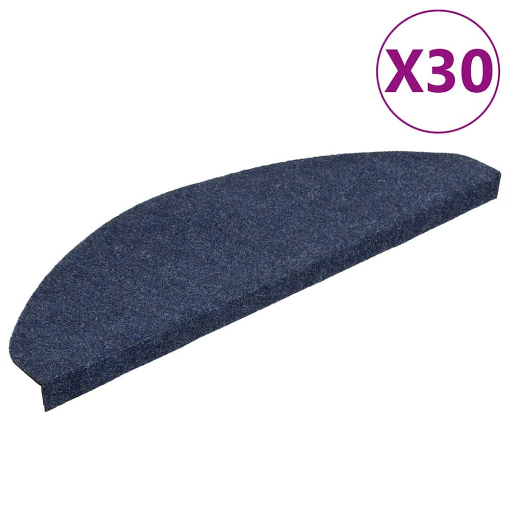 vidaXL Self-Adhesive Stair Mats 30 pcs Blue 65x22.5x3.5 cm