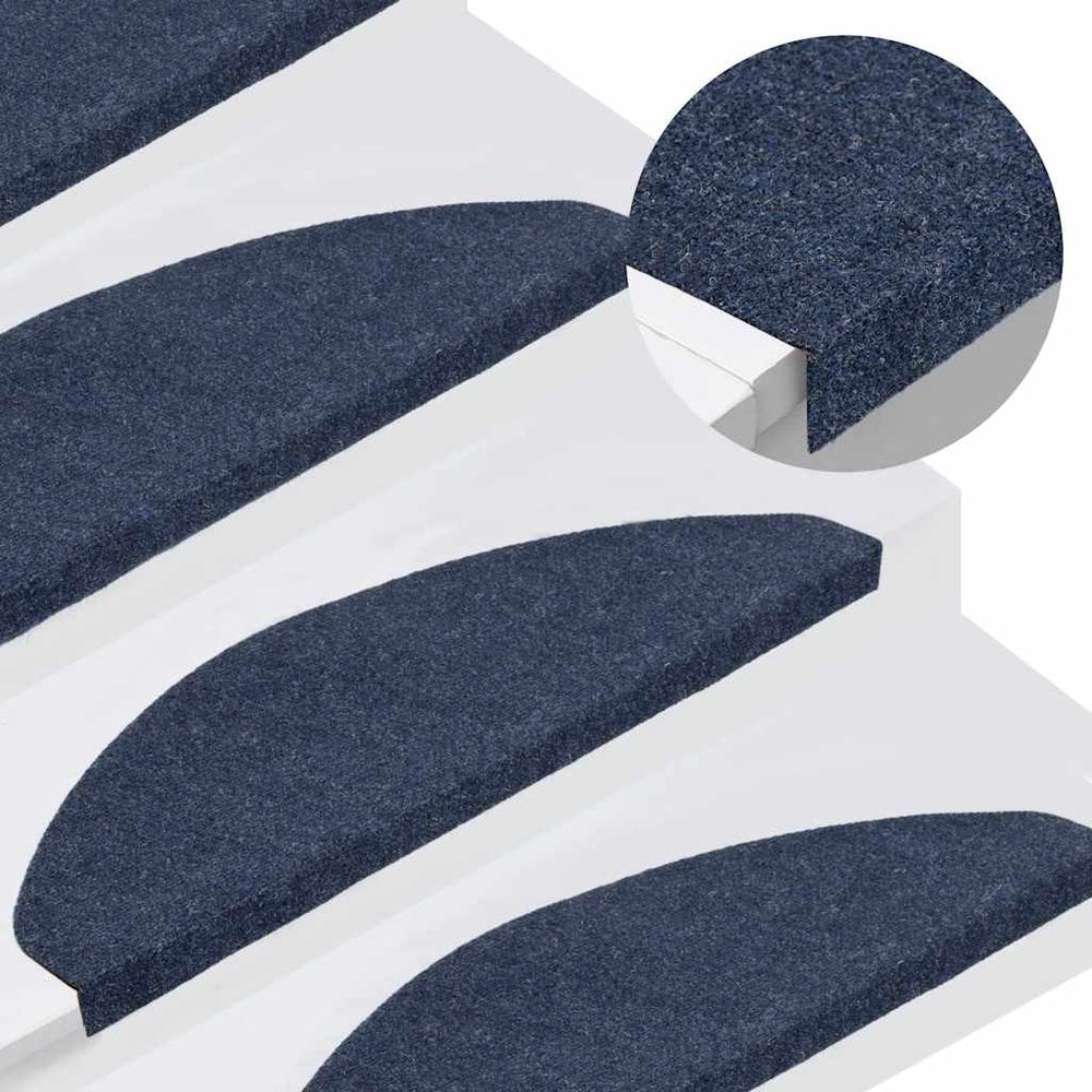 vidaXL Self-Adhesive Stair Mats 30 pcs Blue 65x22.5x3.5 cm
