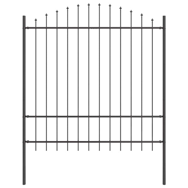 vidaXL Garden Fence 2 pcs Grey 170 x 215 cm Powder-Coated Steel