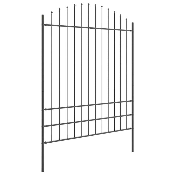 vidaXL Garden Fence 2 pcs Grey 170 x 225 cm Powder-Coated Steel