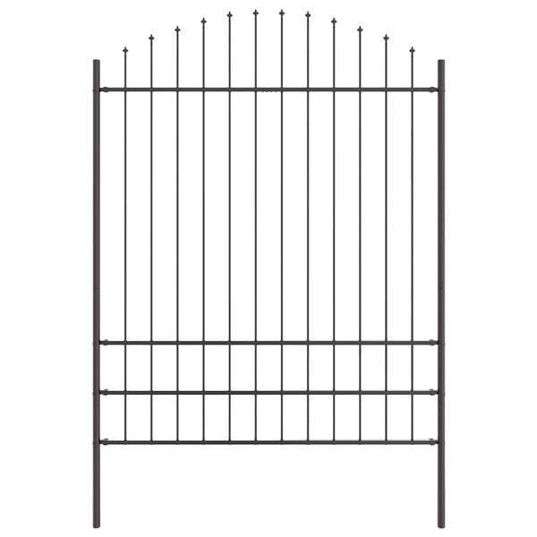vidaXL Garden Fence 4 pcs Grey 170 x 225 cm Powder-Coated Steel