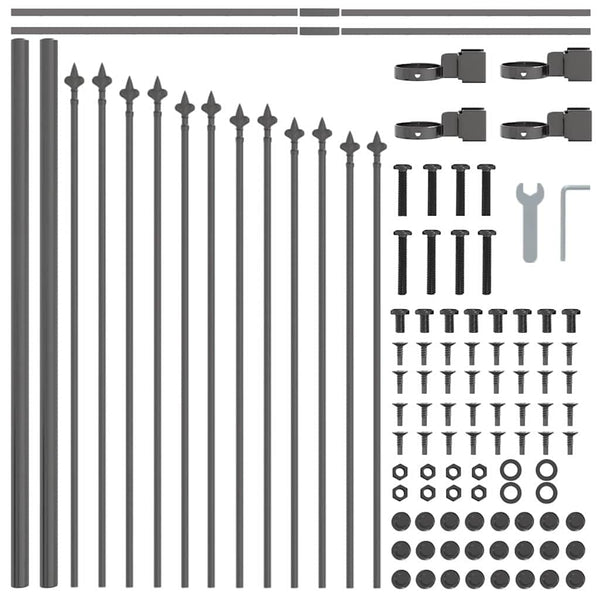 vidaXL Garden Fence Woerden 5 pcs Grey