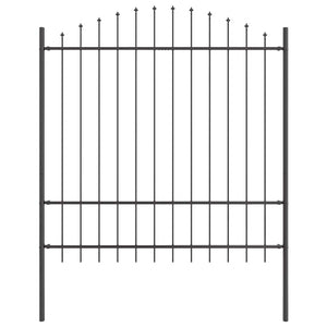 vidaXL Garden Fence 7 pcs Grey 170 x 215 cm Powder-Coated Steel