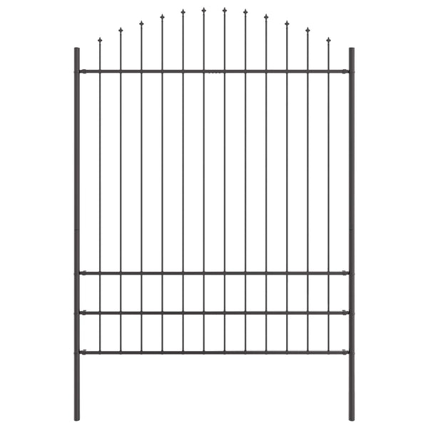 vidaXL Garden Fence 7 pcs Grey 170 x 225 cm Powder-Coated Steel