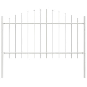 vidaXL Garden Fence 2 pcs White 170 x 140 cm Powder-Coated Steel