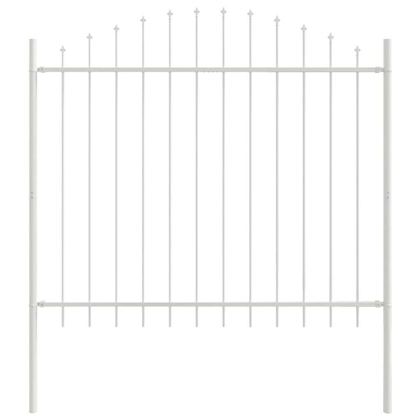 vidaXL Garden Fence 2 pcs White 170 x 165 cm Powder-Coated Steel