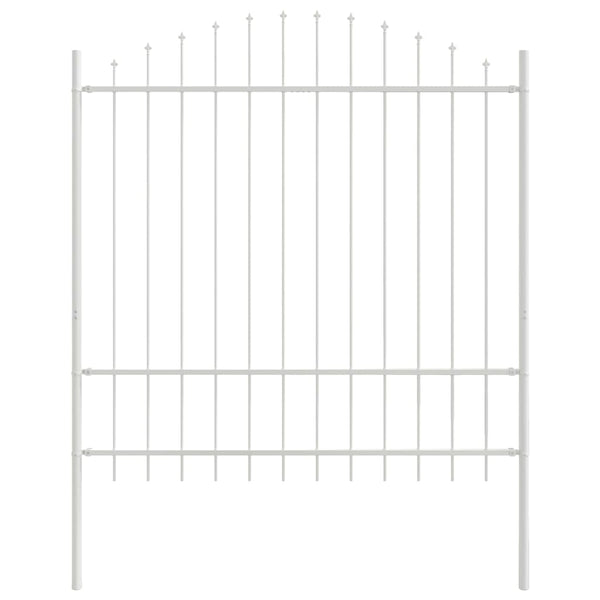 vidaXL Garden Fence 2 pcs White 170 x 215 cm Powder-Coated Steel