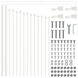 vidaXL Garden Fence Woerden 3 pcs White