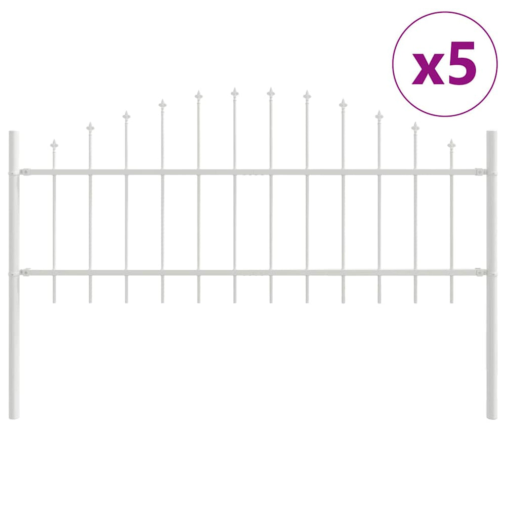 vidaXL Garden Fence Woerden 5 pcs White