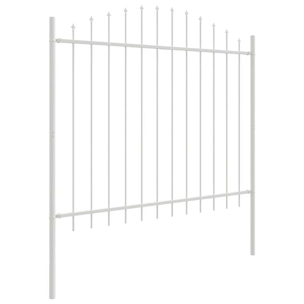 vidaXL Garden Fence 6 pcs White 170 x 165 cm Powder-Coated Steel