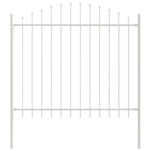 vidaXL Garden Fence 6 pcs White 170 x 165 cm Powder-Coated Steel