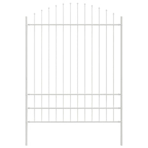 vidaXL Garden Fence 6 pcs White 170 x 225 cm Powder-Coated Steel