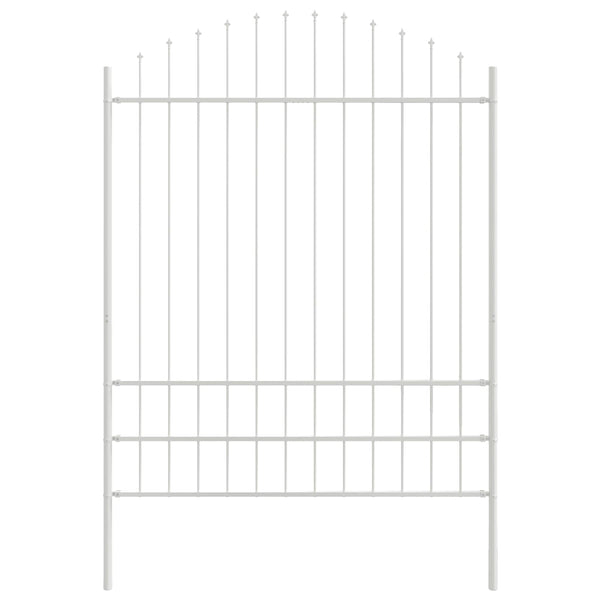 vidaXL Garden Fence 6 pcs White 170 x 225 cm Powder-Coated Steel