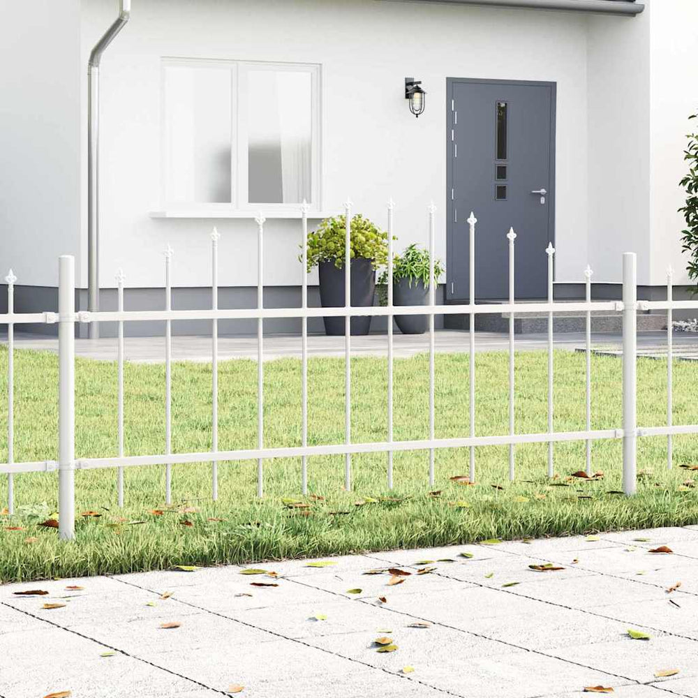 vidaXL Garden Fence Woerden 7 pcs White