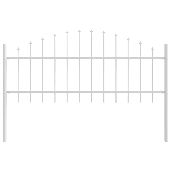 vidaXL Garden Fence Woerden 7 pcs White