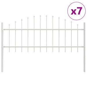 vidaXL Garden Fence Woerden 7 pcs White