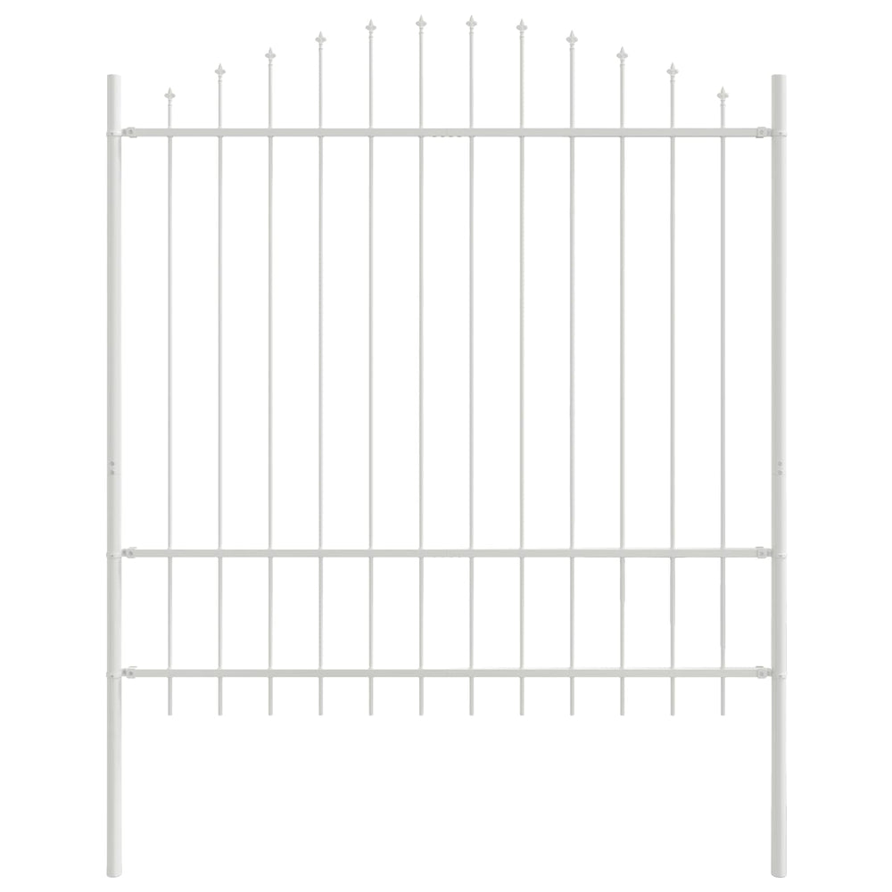 vidaXL Garden Fence 7 pcs White 170 x 215 cm Powder-Coated Steel