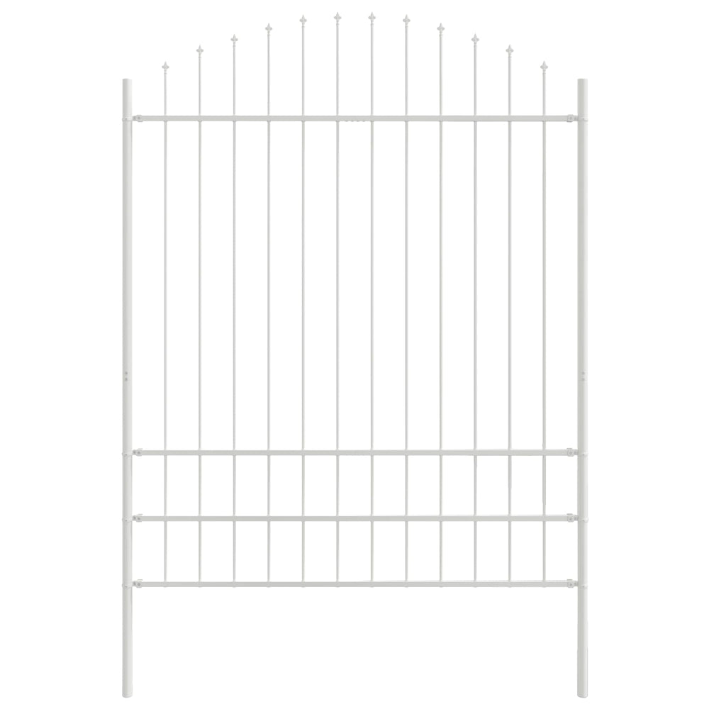 vidaXL Garden Fence 7 pcs White 170 x 225 cm Powder-Coated Steel