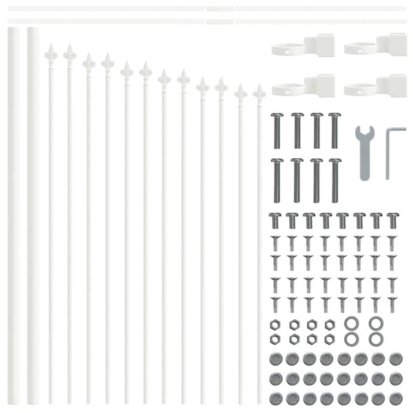 vidaXL Garden Fence Woerden 8 pcs White