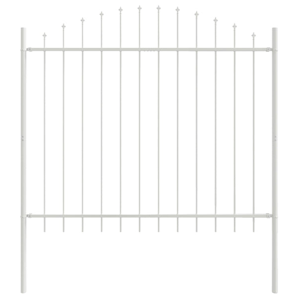 vidaXL Garden Fence 8 pcs White 170 x 165 cm Powder-Coated Steel