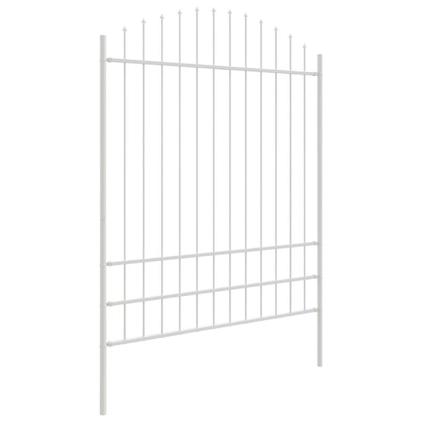 vidaXL Garden Fence 8 pcs White 170 x 225 cm Powder-Coated Steel