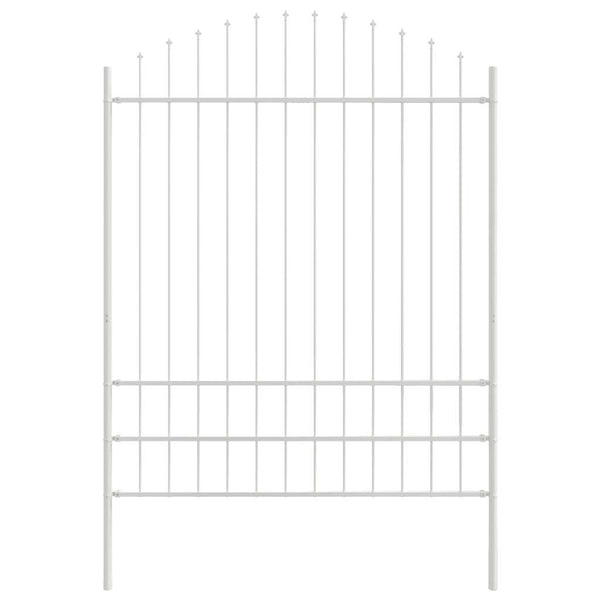 vidaXL Garden Fence 8 pcs White 170 x 225 cm Powder-Coated Steel
