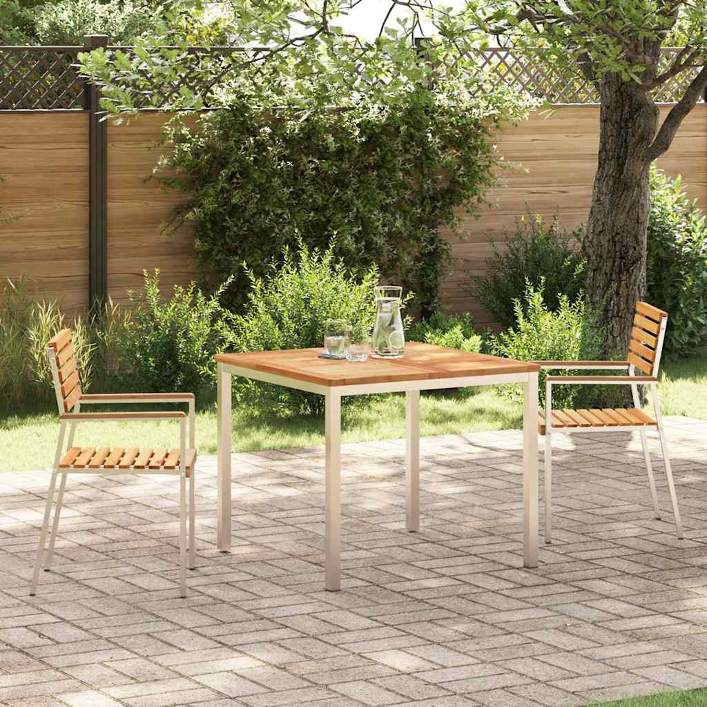 vidaXL Outdoor Dining Set 3 Pieces Brown Solid Teak Wood