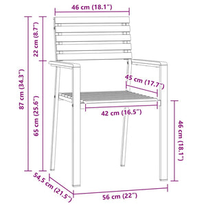 vidaXL Outdoor Dining Set 3 Pieces Brown Solid Teak Wood