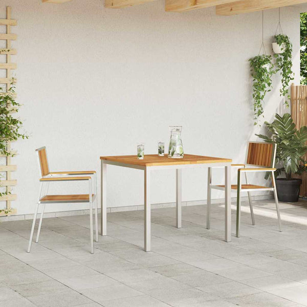 vidaXL Outdoor Table Set 3 pcs Brown Solid Acacia Wood
