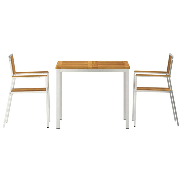 vidaXL Outdoor Table Set 3 pcs Brown Solid Acacia Wood