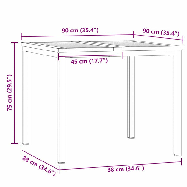 vidaXL Outdoor Table Set 3 pcs Brown Solid Acacia Wood