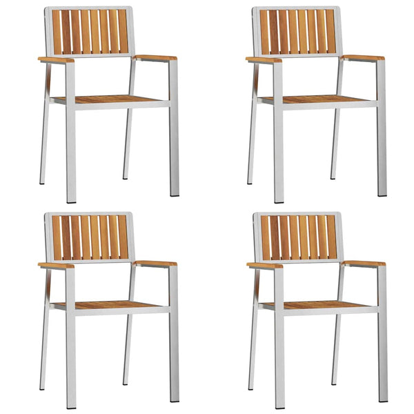 vidaXL Outdoor Dining Set 5 pcs Brown Solid Acacia Wood