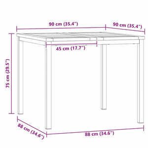 vidaXL Outdoor Dining Set 3 pcs Brown Solid Teak Wood