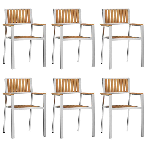 vidaXL Outdoor Dining Set 7 pcs Brown Solid Teak Wood