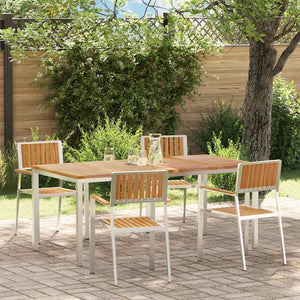 vidaXL Outdoor Dining Set 5 pcs Brown Solid Teak Wood