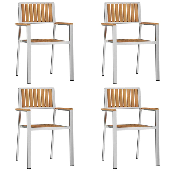 vidaXL Outdoor Dining Set 5 pcs Brown Solid Teak Wood