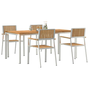 vidaXL Outdoor Dining Set 5 pcs Brown Solid Teak Wood