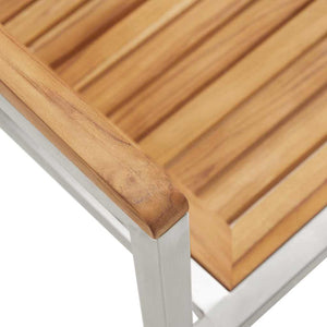 vidaXL Sun Lounger 3 pcs Brown Solid Teak Wood