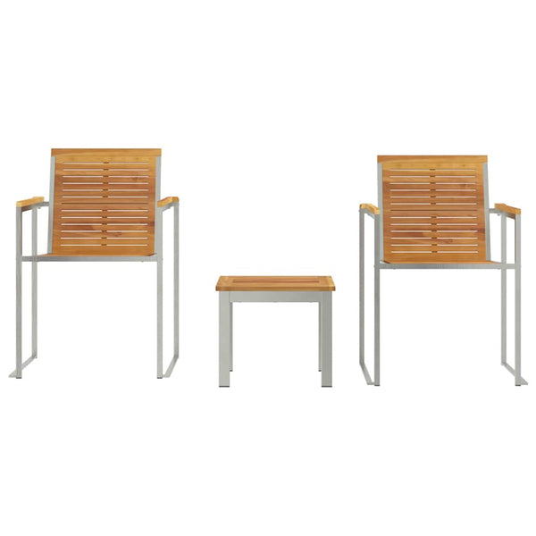 vidaXL Sun Lounger 3 pcs Brown Solid Teak Wood