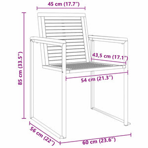 vidaXL Sun Lounger 3 pcs Brown Solid Teak Wood