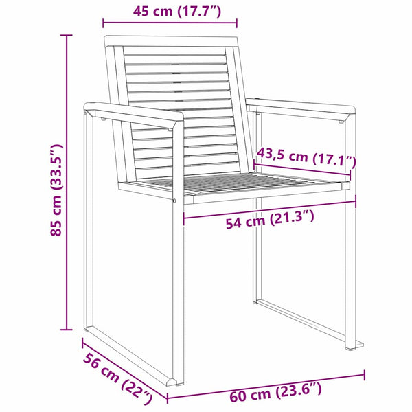 vidaXL Sun Lounger 3 pcs Brown Solid Teak Wood