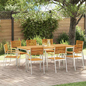 vidaXL Garden Chair 8 pcs Oil-Finished Natural 56 x 54.5 x 87 cm Solid Acacia Wood