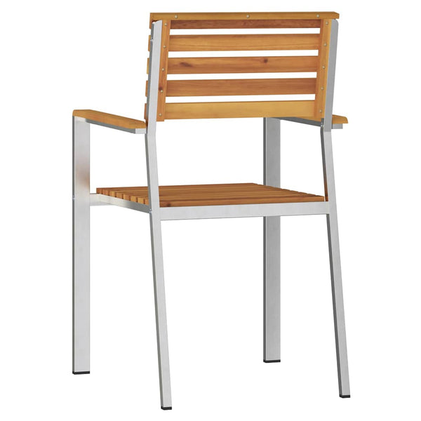 vidaXL Garden Chair 8 pcs Oil-Finished Natural 56 x 54.5 x 87 cm Solid Acacia Wood