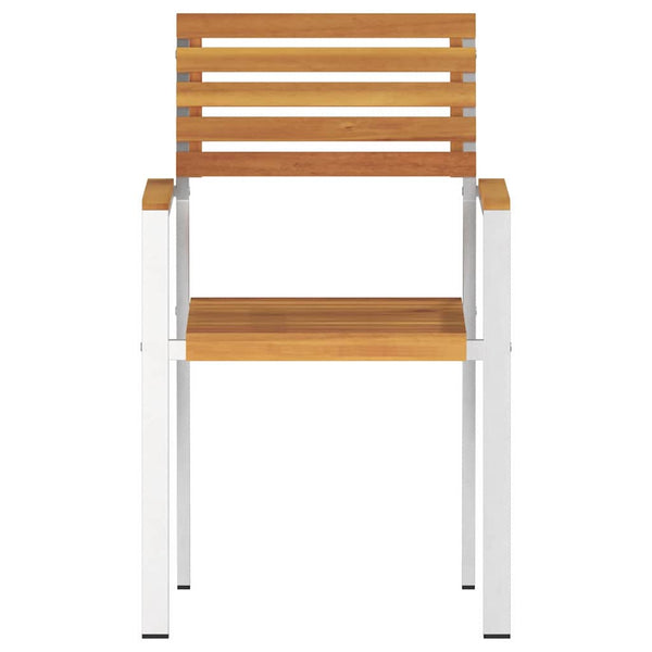 vidaXL Garden Chair 8 pcs Oil-Finished Natural 56 x 54.5 x 87 cm Solid Acacia Wood