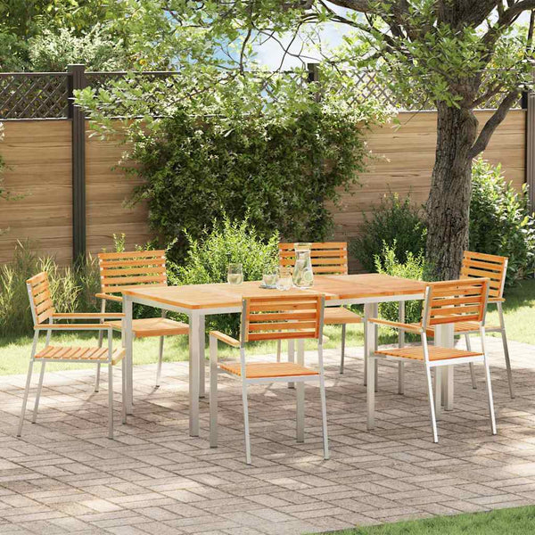 vidaXL Garden Chair 6 pcs Oil-Natural 56 x 54.5 x 87 cm Solid Teak Wood