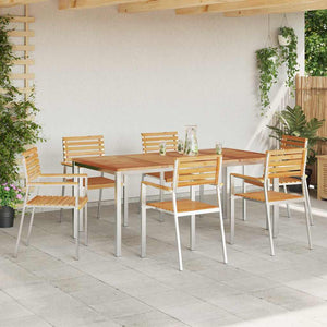 vidaXL Garden Chair 6 pcs Oil-Natural 56 x 54.5 x 87 cm Solid Teak Wood