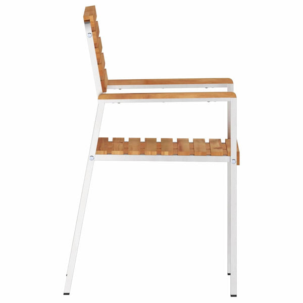 vidaXL Garden Chair 6 pcs Oil-Natural 56 x 54.5 x 87 cm Solid Teak Wood