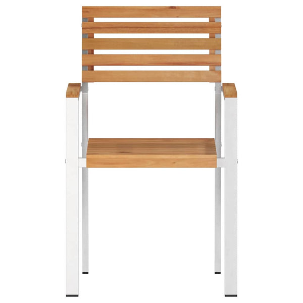 vidaXL Garden Chair 8 pcs Oil-Natural 56 x 54.5 x 87 cm Solid Teak Wood