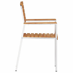 vidaXL Garden Chair 8 pcs Oil-Natural 56 x 54.5 x 87 cm Solid Teak Wood